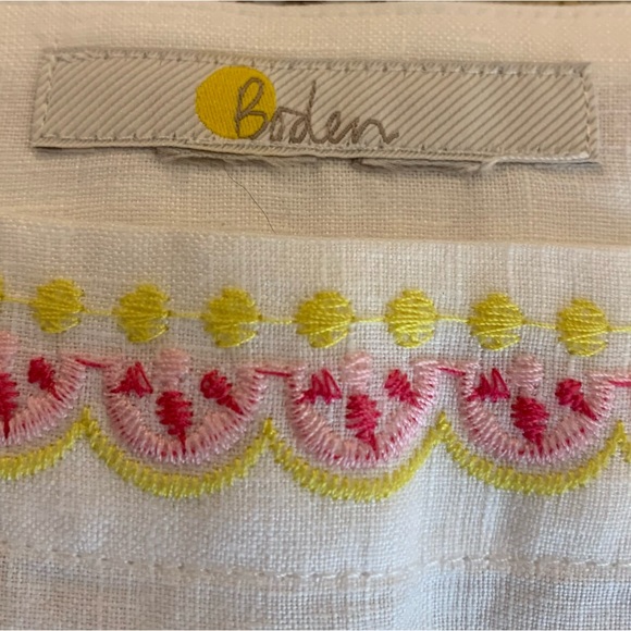 Boden White Dress with Multicolor Embroidery - Picture 12 of 12